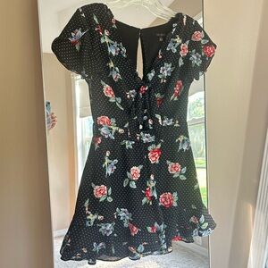 City Studios Floral Polka Dot Ruffled Romper Size 1